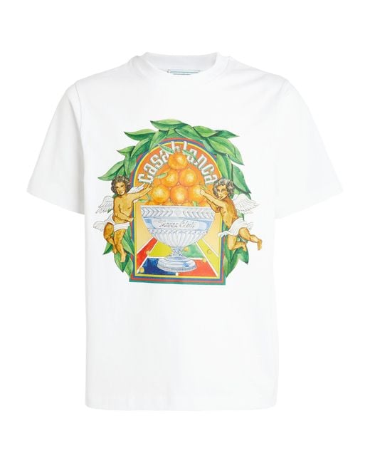 【国内発】CASABLANCA Triomphe D'Orange コットン Tシャツ oversized t shirts | Luxury Designer Collection | Coveti