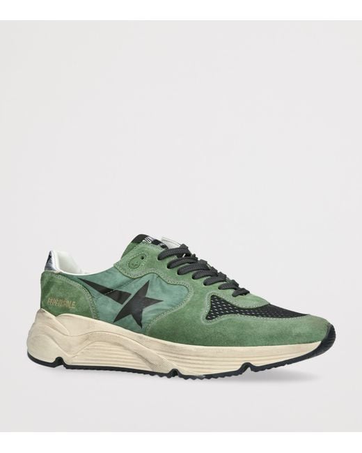 Golden Goose Deluxe Brand Green Running Sole Sneakers for men