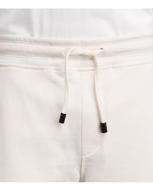 Isaia White Drawstring Sweatshorts for men
