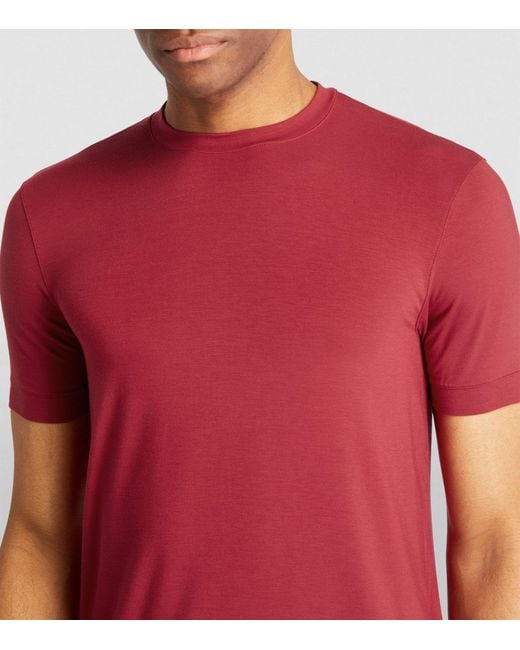 Giorgio Armani Red Crew-neck T-shirt for men