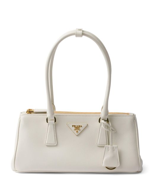 Prada Natural Medium Leather Galleria Top-Handle Bag