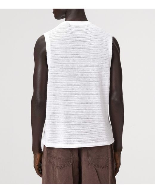 AllSaints White Organic Cotton Cove Tank Top for men