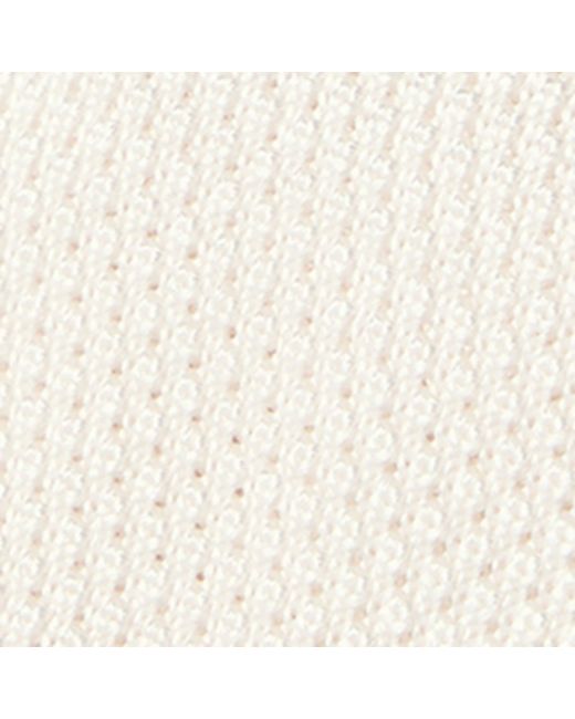 Brunello Cucinelli White Silk Woven Tie for men