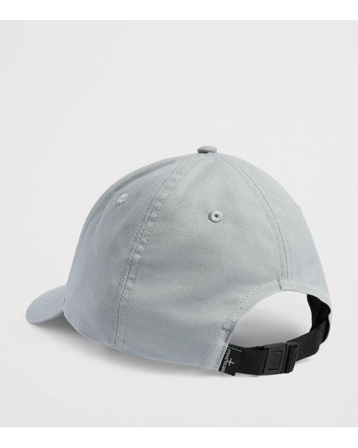 Stone Island Gray Cotton Ghost Baseball Cap for men