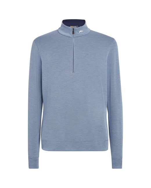 Kjus Blue Essentials Quarter-Zip Sweatshirt for men