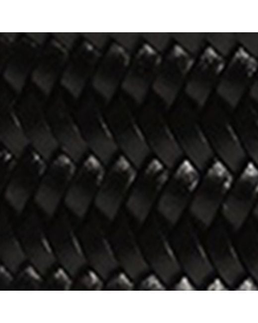 Dolce & Gabbana Black Leather Woven Belt for men