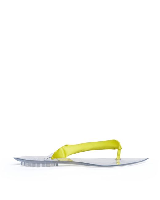 Alaïa Yellow Invisible Thong Flip Flops