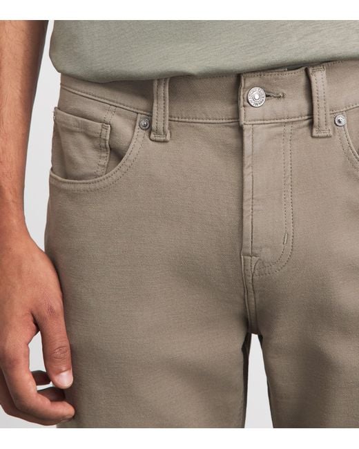 7 For All Mankind Gray Slimmy Luxe Motion Slim Jeans for men