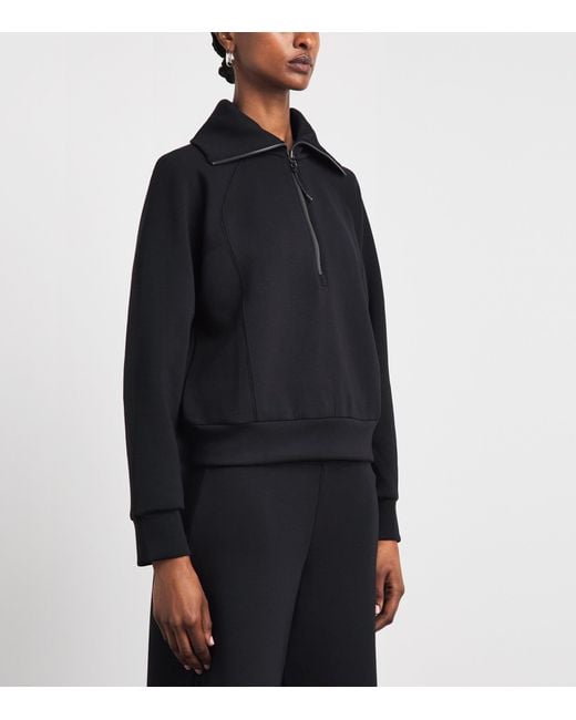Spanx Black Airessentials Half-Zip Sweater