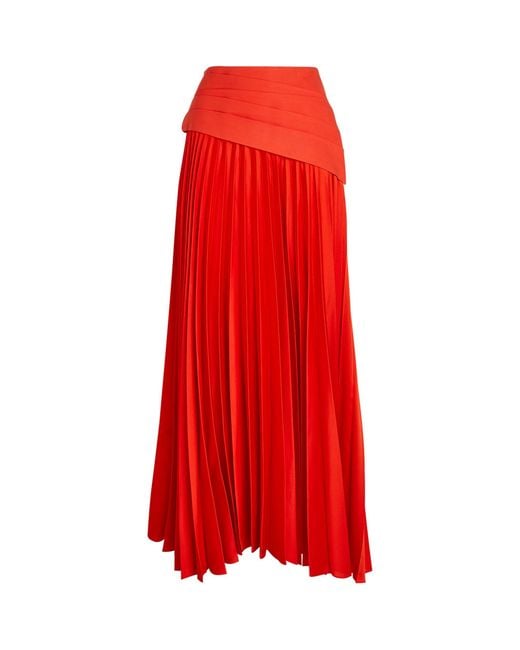 Acler Red Marion Maxi Skirt