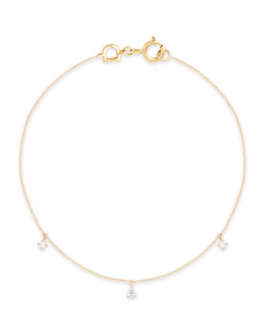Astrid & Miyu White And Diamond Pear Charm Bracelet