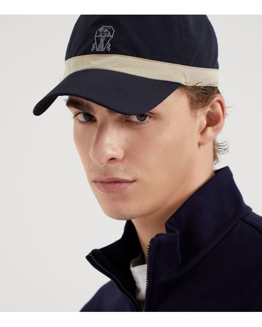 Brunello Cucinelli Blue Water-resistant Baseball Cap for men