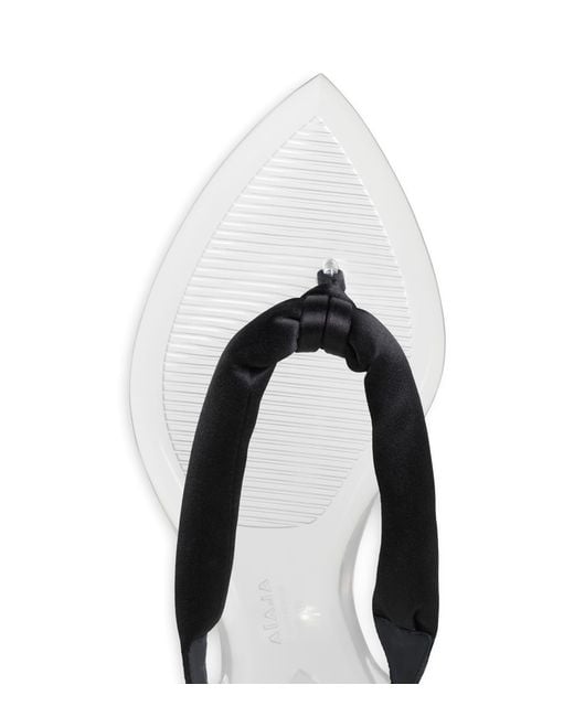 Alaïa Black Invisible Thong Flip Flops