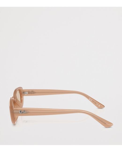 Ray-Ban Pink Injected Oval Sunglasses