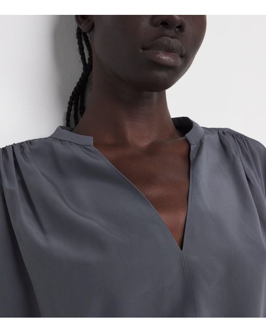 Joseph Gray Silk Blondel Blouse