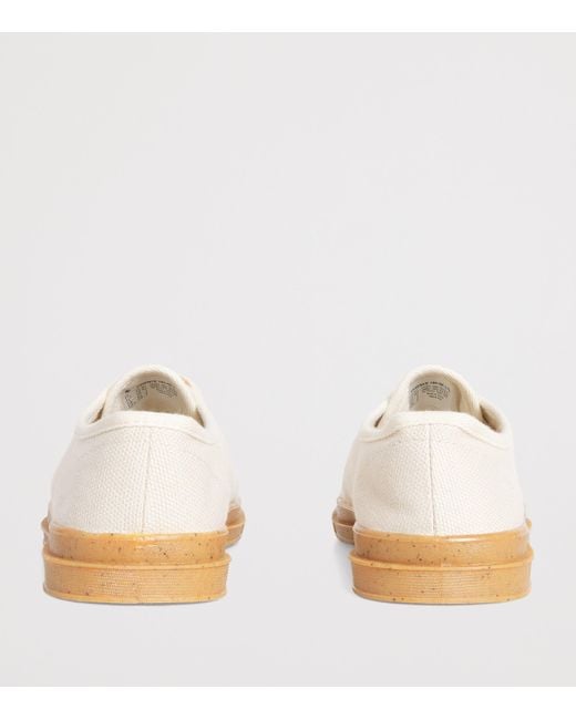 Polo Ralph Lauren White Canvas Essence 100 Cap-Toe Sneakers