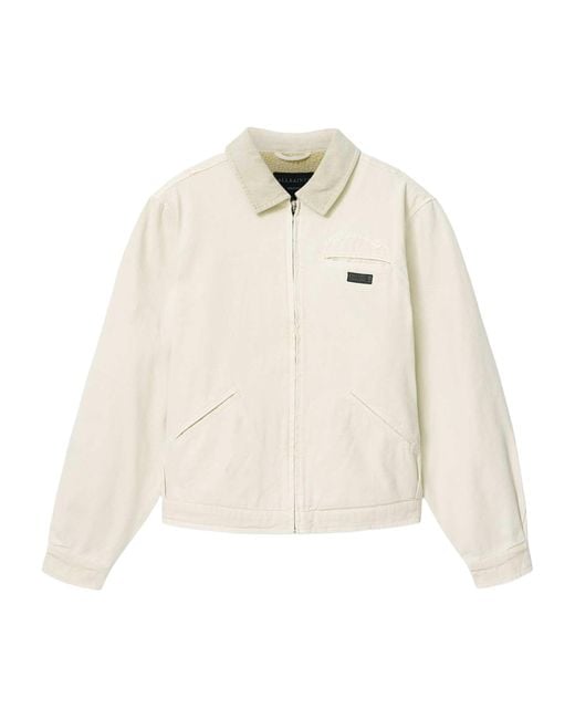 AllSaints White Organic Cotton Korey Jacket for men