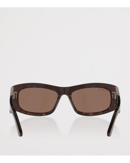 Balenciaga Brown Tortoiseshell Bb0395S Rectangular Sunglasses