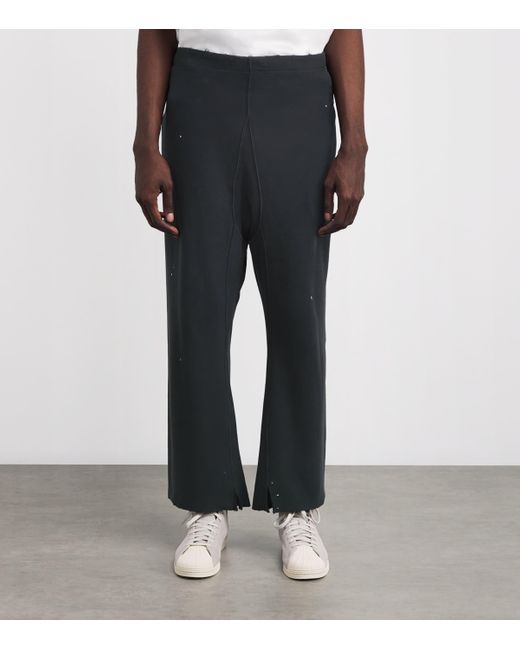 Maison Margiela Black Cotton Paint Splatter Sweatpants for men