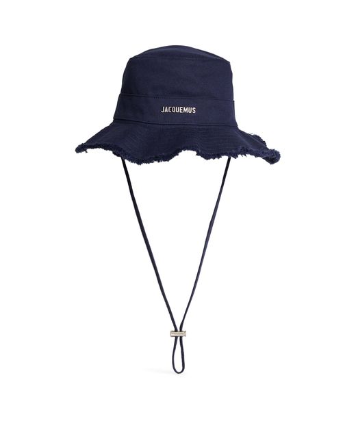 Jacquemus Blue Artichaut Logo Bucket Hat for men