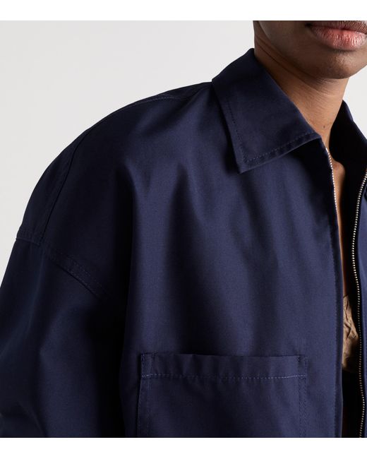 Prada Blue Triangle Shirt Jacket for men