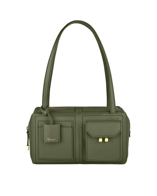 Chopard Green Leather Ice Cube Shoulder Bag