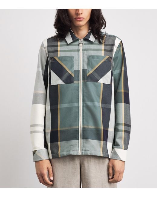 Barbour Blue Tartan Ettrick Shacket for men