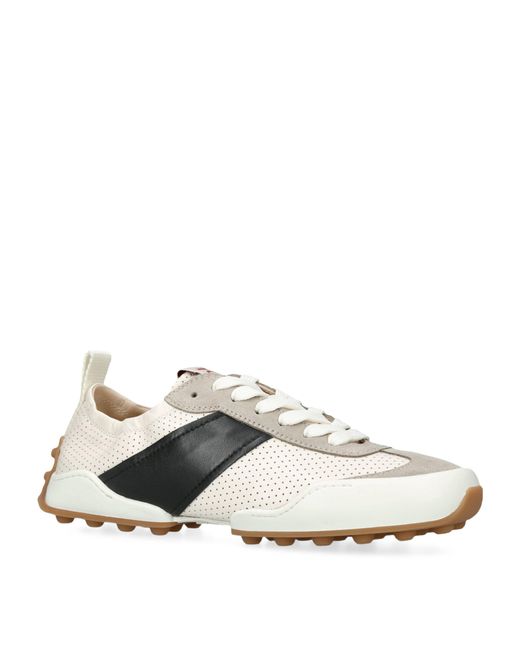 Tod's White Perforated Leather Sneakers