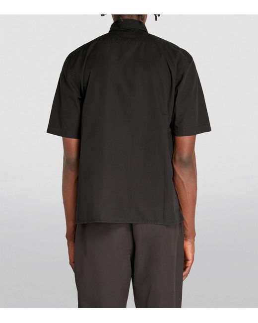 C P Company Black Cotton Ripstop Shirt