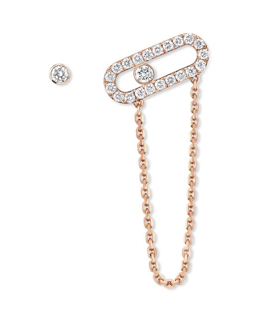 Messika White Move Uno And Diamond Earrings