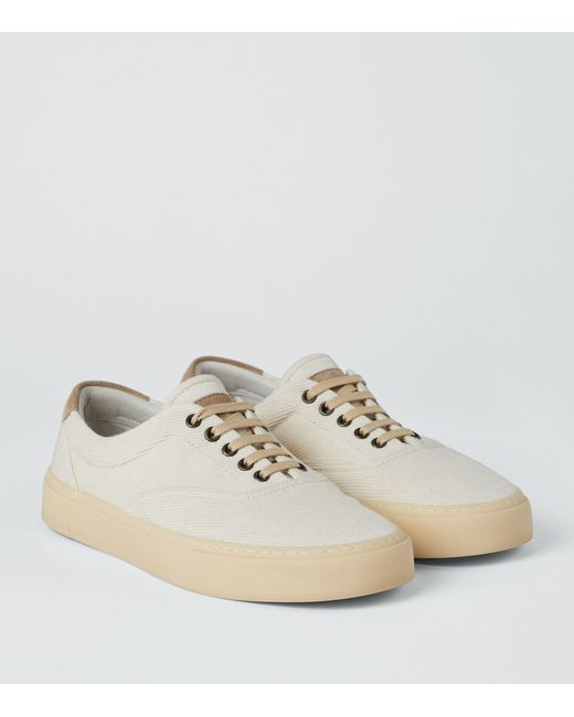 Brunello Cucinelli Low-top Cavalry Sneakers in Natural for Men | Lyst