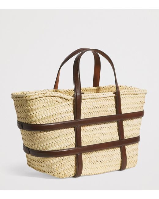 Tory Burch Metallic Straw Ella Tote Bag