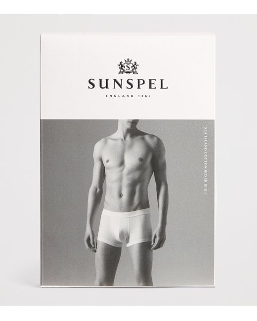 Sunspel Blue Sea Island Cotton Trunks for men