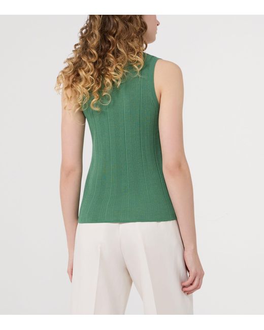 Weekend by Maxmara Green Rib-Knit Tank Top