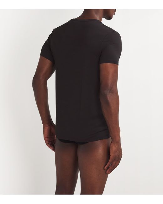 Falke Black Wool-Blend Daily Climawool T-Shirt for men