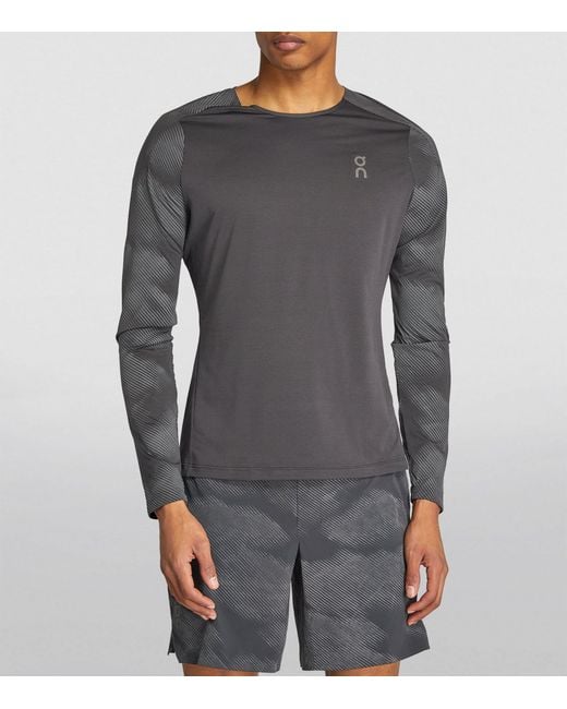 On Shoes Gray Lumos Performance Long-sleeve T-shirt for men