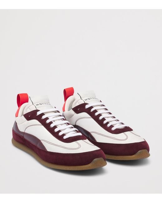 McQueen Red Leather Ec1 Sneakers