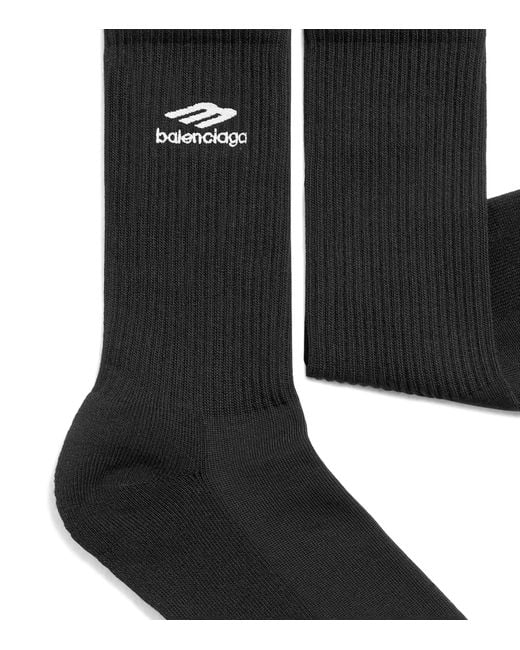 Balenciaga Black Logo Socks for men