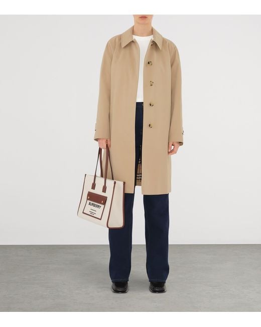 Burberry White Small Freya Tote Bag