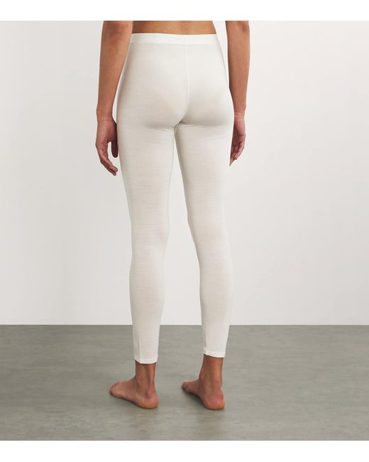 Falke White Daily Climawool Tights