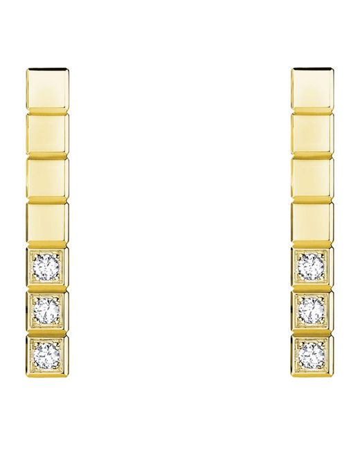 Chopard Metallic And Diamond Ice Cube Earrings