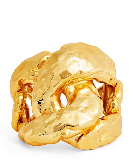 Alexis Metallic Gold-plated Brut Cuff