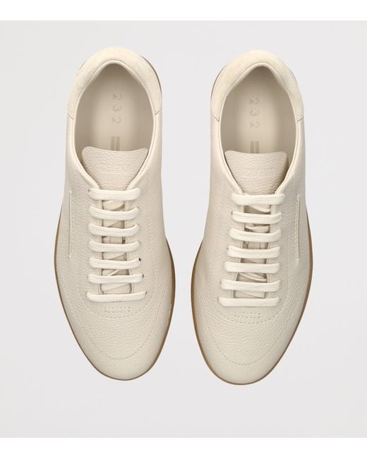 Zegna White Leather 232 Sneakers for men