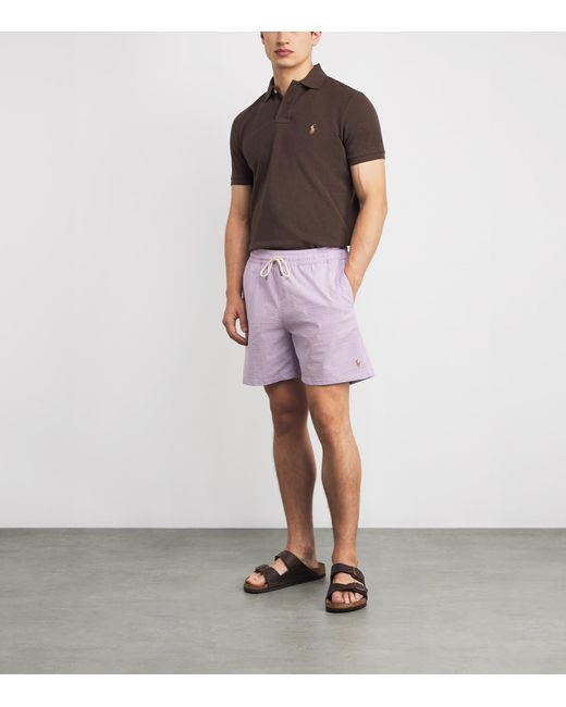 Polo Ralph Lauren Purple Seersucker Traveller Swim Shorts for men
