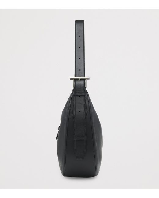Alexander McQueen Black Leather T-Bar Shoulder Bag