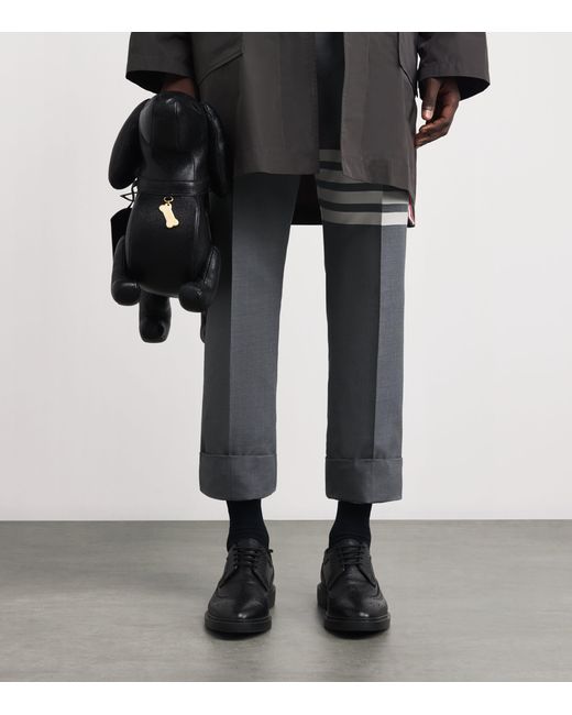 Thom Browne Black Leather Hector Top-Handle Bag