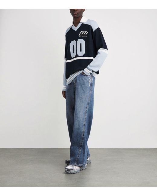 Off-White c/o Virgil Abloh Blue Half Arrow Twist Wide-Leg Jeans for men