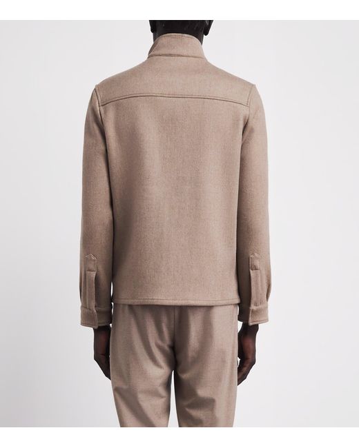 Marco Pescarolo Brown Stretch-Cashmere Titan Jacket for men