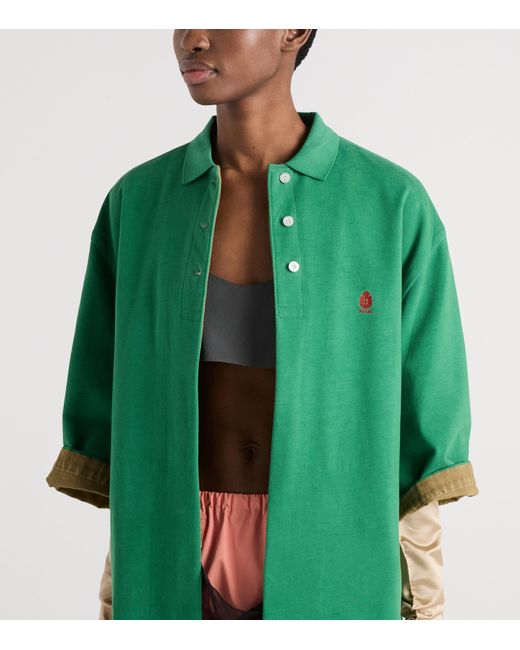 Prada Green Old Piqué Blouson Jacket