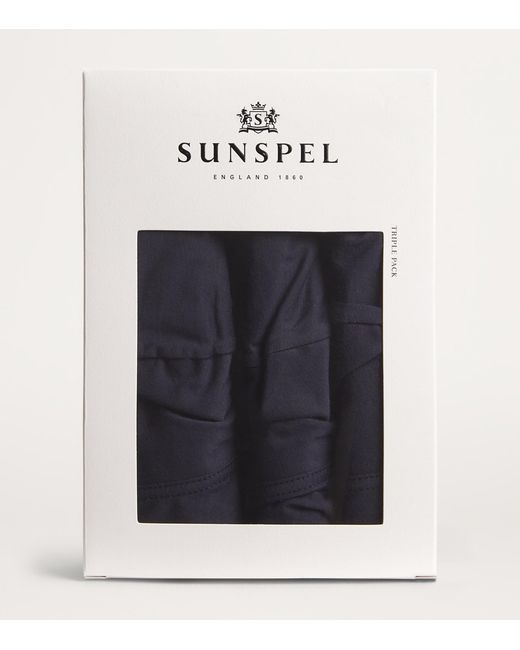 Sunspel Blue Stretch-Cotton Trunks for men